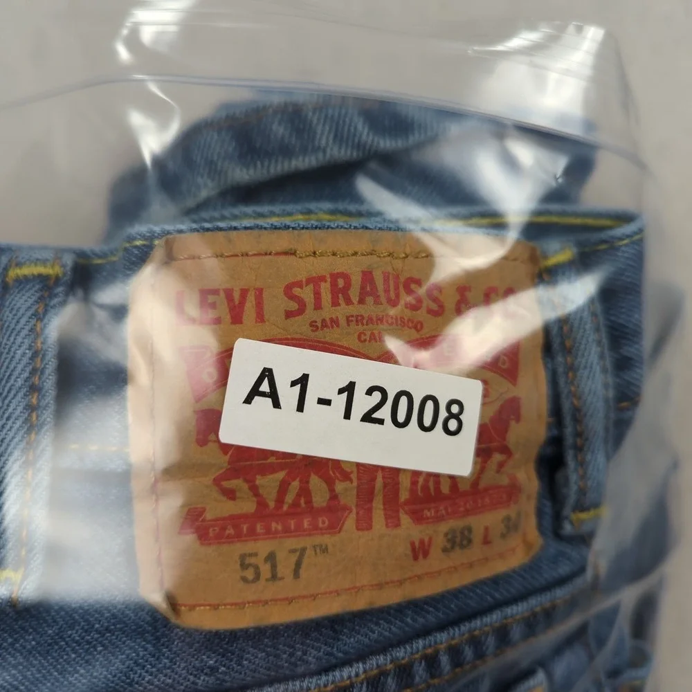 Levis Jeans Mens 38x34 Blue 517 Boot Cut Western Cowboy Rodeo American Classic